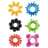 Набор из 6 разноцветных эрекционных колец - Toyfa Basic - в Севастополе купить с доставкой