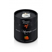 Массажная свеча с ароматом клубники Bougie de Massage Gourmande Fraise - 80 мл. - Plaisir Secret - купить с доставкой в Севастополе