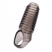 Дымчатая насадка с рёбрышками и подхватом мошонки ToyFa XLover - 12,5 см. - ToyFa - в Севастополе купить с доставкой