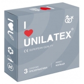 Презервативы с рёбрами Unilatex Ribbed - 3 шт. - Unilatex - купить с доставкой в Севастополе