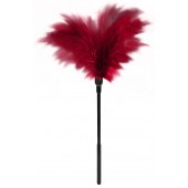 Пластиковая метелочка с красными пёрышками Small Feather Tickler - 32 см. - Blush Novelties - купить с доставкой в Севастополе