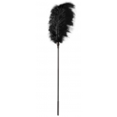 Стек с большим чёрным пером Large Feather Tickler - 65 см. - Blush Novelties - купить с доставкой в Севастополе