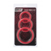 Набор из 3 красных эрекционных колец различного диаметра - ToyFa - в Севастополе купить с доставкой