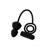 Чёрное эрекционное кольцо с вибростимулятором и анальным хвостом - Erotist Adult Toys - в Севастополе купить с доставкой