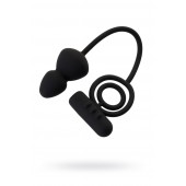 Чёрное эрекционное кольцо с вибростимулятором и анальным хвостом - Erotist Adult Toys - в Севастополе купить с доставкой