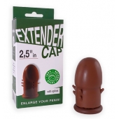 Коричневый латексный удлинитель пениса 2.5 in с шипиками - Sitabella - в Севастополе купить с доставкой