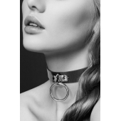 Узенький ошейник из полиуретана с кольцом - Bijoux Pour Toi - купить с доставкой в Севастополе