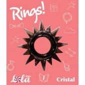 Чёрное эрекционное кольцо Rings Cristal - Lola Games - в Севастополе купить с доставкой