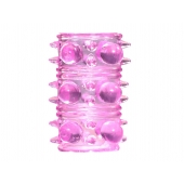 Розовая насадка на пенис Rings Armour - Lola Games - в Севастополе купить с доставкой