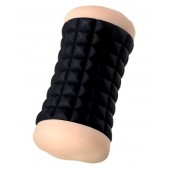 Двухсторонний мастурбатор JOS JANICE в черном цилиндре - JOS - в Севастополе купить с доставкой