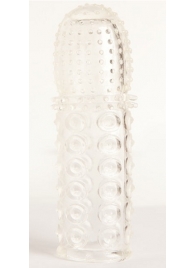 Прозрачная закрытая гелевая насадка - 13,5 см. - Toyfa Basic - в Севастополе купить с доставкой