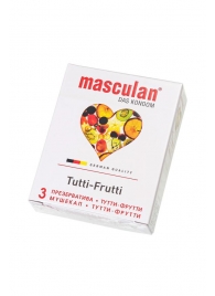 Жёлтые презервативы Masculan Ultra Tutti-Frutti с фруктовым ароматом - 3 шт. - Masculan - купить с доставкой в Севастополе