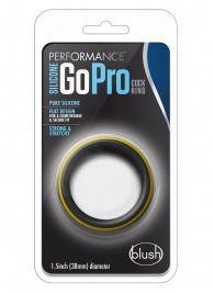 Черно-желтое силиконовое эрекционное кольцо Silicone Go Pro Cock Ring - Blush Novelties - в Севастополе купить с доставкой