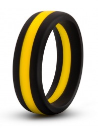 Черно-желтое силиконовое эрекционное кольцо Silicone Go Pro Cock Ring - Blush Novelties - в Севастополе купить с доставкой