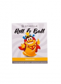 Стимулирующий презерватив-насадка Roll   Ball Banana - Sitabella - купить с доставкой в Севастополе