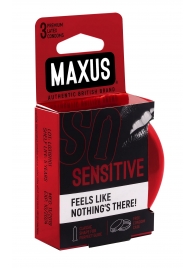 Ультратонкие презервативы в железном кейсе MAXUS Sensitive - 3 шт. - Maxus - купить с доставкой в Севастополе