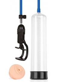 Прозрачная вакуумная помпа Sex Expert с насадкой-вагиной - Sex Expert - в Севастополе купить с доставкой