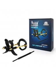 Черно-золотистый экстендер для пениса Sex Expert - Sex Expert - в Севастополе купить с доставкой