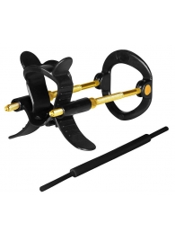 Черно-золотистый экстендер для пениса Sex Expert - Sex Expert - в Севастополе купить с доставкой