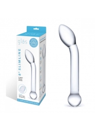 Прозрачный стеклянный фаллос для точки G Slimline G-Spot - 20 см. - Glas