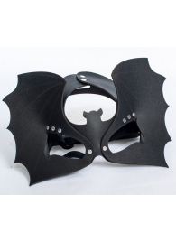 Черная кожаная маска на глаза  Летучая мышь - Sitabella - купить с доставкой в Севастополе