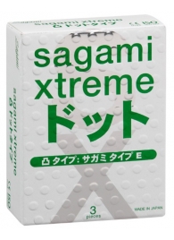 Презервативы Sagami Xtreme SUPER DOTS с точками - 3 шт. - Sagami - купить с доставкой в Севастополе