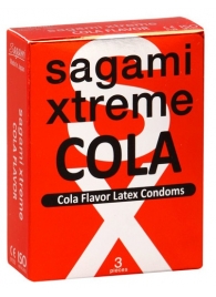 Ароматизированные презервативы Sagami Xtreme COLA - 3 шт. - Sagami - купить с доставкой в Севастополе