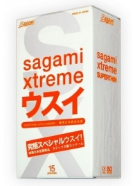 Ультратонкие презервативы Sagami Xtreme SUPERTHIN - 15 шт. - Sagami - купить с доставкой в Севастополе