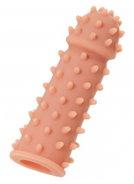 Телесная реалистичная насадка KOKOS Extreme Sleeve 03 с дополнительной стимуляцией - 12,7 см. - KOKOS - в Севастополе купить с доставкой