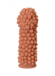 Телесная реалистичная насадка KOKOS Extreme Sleeve 08 с дополнительной стимуляцией - 12,7 см. - KOKOS - в Севастополе купить с доставкой