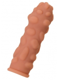 Телесная реалистичная насадка KOKOS Extreme Sleeve 11 с дополнительной стимуляцией - 12,7 см. - KOKOS - в Севастополе купить с доставкой