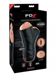 Мастурбатор в колбе с двумя тоннелями Double Penetration Vibrating Stroker - Pipedream - в Севастополе купить с доставкой