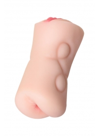 Телесный двусторонний мастурбатор Rich Fruit - вагина и анус - ToyFa - в Севастополе купить с доставкой