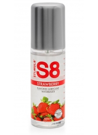 Смазка на водной основе S8 Flavored Lube со вкусом клубники - 125 мл. - Stimul8 - купить с доставкой в Севастополе