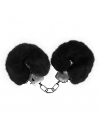 Черные меховые наручники Love с ключиками - Baile - купить с доставкой в Севастополе