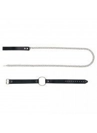 Черный поводок и чокер с кольцом Rada - Rebelts - купить с доставкой в Севастополе