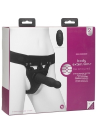 Черный полый вибрострапон Body Extensions BE Aroused - 17,78 см. - Doc Johnson - купить с доставкой в Севастополе