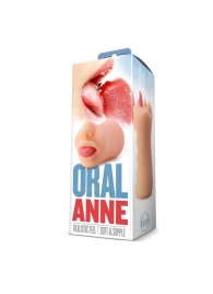 Телесный мастурбатор-ротик с язычком Oral Anne - Blush Novelties - в Севастополе купить с доставкой