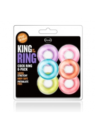 Набор из 6 эрекционных колец King of the Ring - Blush Novelties - в Севастополе купить с доставкой