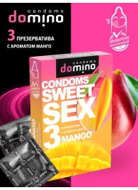 Презервативы для орального секса DOMINO Sweet Sex с ароматом манго - 3 шт. - Domino - купить с доставкой в Севастополе