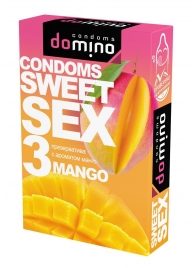 Презервативы для орального секса DOMINO Sweet Sex с ароматом манго - 3 шт. - Domino - купить с доставкой в Севастополе