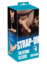 Силиконовый полый страпон на ремнях Silicone Strap-on - 16 см. - Orion - купить с доставкой в Севастополе