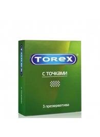 Текстурированные презервативы Torex  С точками  - 3 шт. - Torex - купить с доставкой в Севастополе