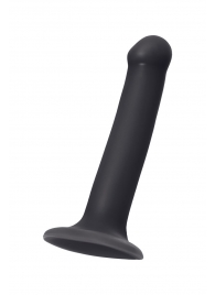 Черный фаллос на присоске Silicone Bendable Dildo M - 18 см. - Strap-on-me - купить с доставкой в Севастополе