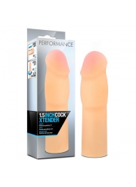 Телесная насадка-удлинитель на пенис PERFORMANCE 1.5INCH COCK XTENDER - 16 см. - Blush Novelties - в Севастополе купить с доставкой