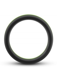 Черно-зеленое эрекционное кольцо Silicone Go Pro Cock Ring - Blush Novelties - в Севастополе купить с доставкой