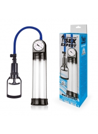Прозрачная вакуумная помпа Sex Expert с манометром - Sex Expert - в Севастополе купить с доставкой