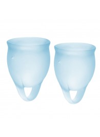 Набор голубых менструальных чаш Feel confident Menstrual Cup - Satisfyer - купить с доставкой в Севастополе