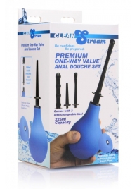 Анальный душ с 3 насадками Premium One-way Valve Anal Douche Set - XR Brands - купить с доставкой в Севастополе