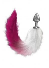 Серебристая анальная пробка с розовым хвостом Galaxy - Lola Games - купить с доставкой в Севастополе